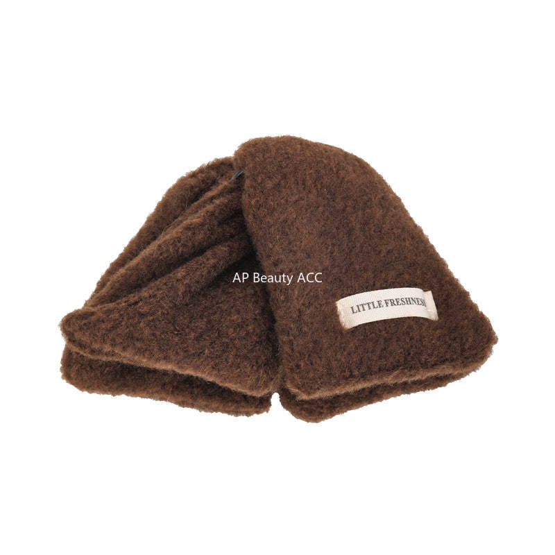 E廠-彩色毛呢三角抓夾女高級感2025新款大號鯊魚夾髮量大後腦勺盤髮夾「27721」25.11-4