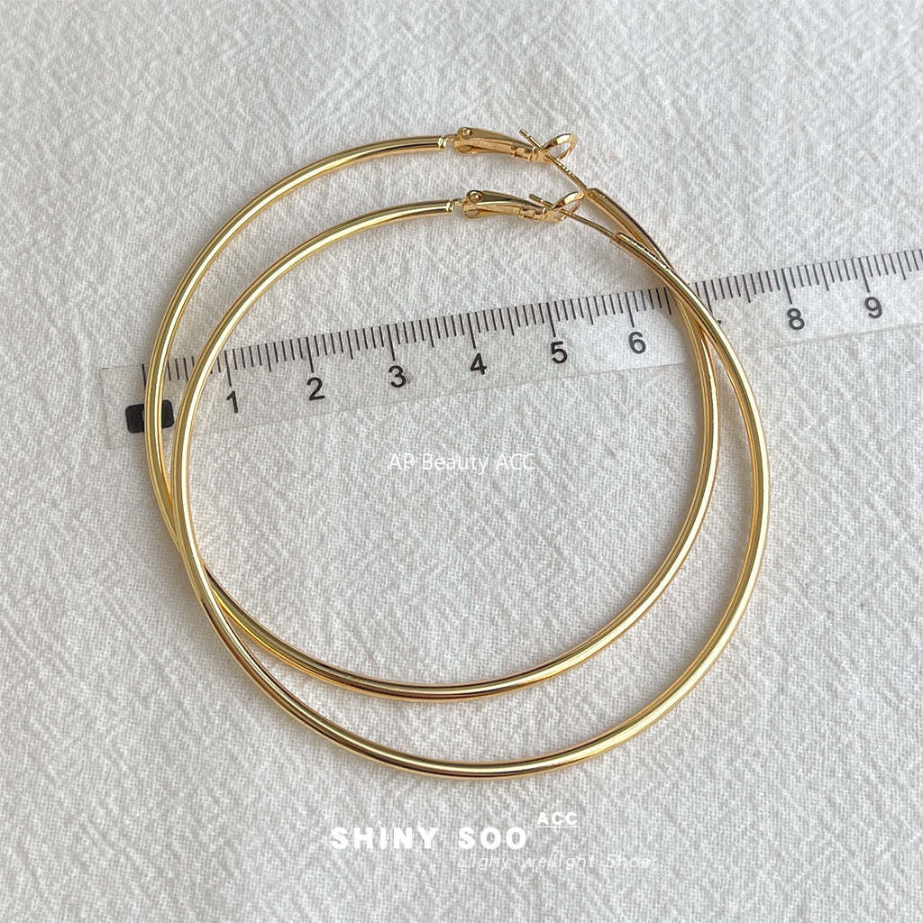 A廠-極簡主義時尚高級感簡約圓圈大耳環個性小眾ins冷淡風耳飾女 工廠「7120-7131」25.11-3