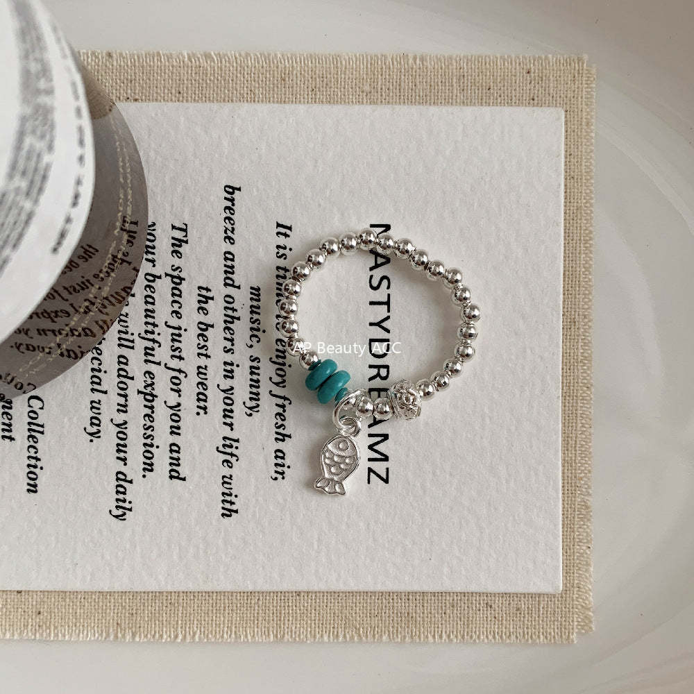 C廠-古風宮廷風葫蘆繡球愛心錢幣大象吉祥淡水珍珠彈力S925純銀戒指「RA」25.11-4