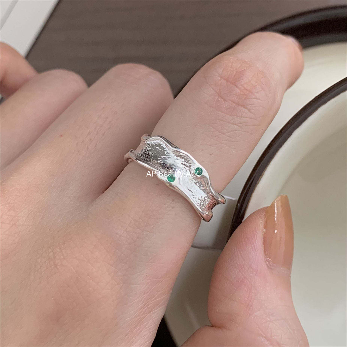 F廠-韓國東大門ins不規則異形S925純銀戒指女銀指環 批發「J1496」25.12-3