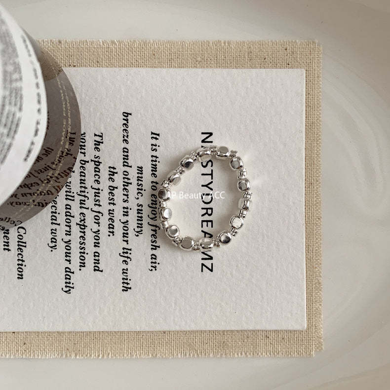 C廠-古風宮廷風葫蘆繡球愛心錢幣大象吉祥淡水珍珠彈力S925純銀戒指「RA」25.11-4