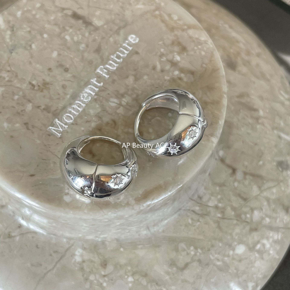 F廠-韓國韓版925純銀鋯石耳環U型簡約時尚氣質ins風耳環「C1186」25.12-3