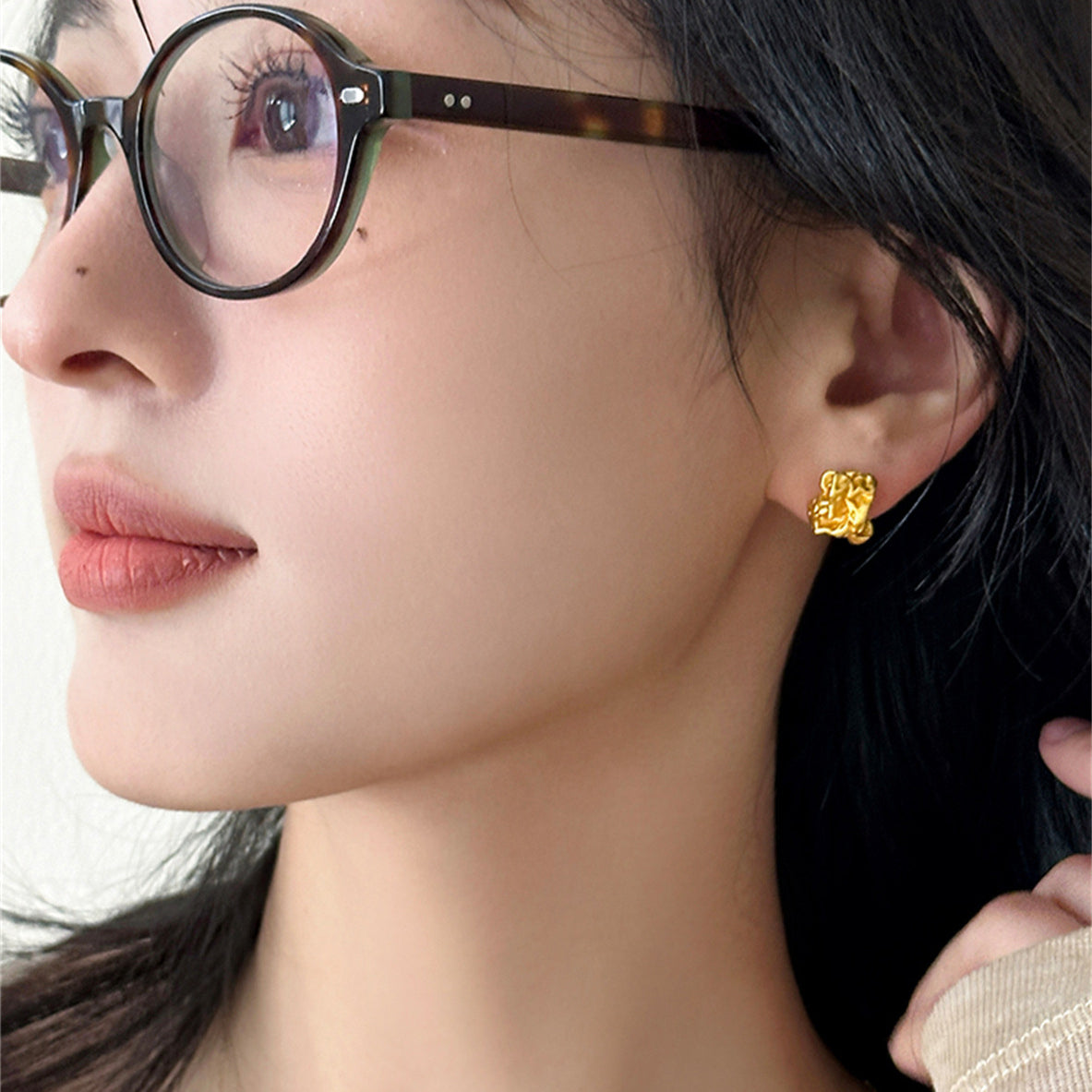 C廠-日常百搭不規則耳釘女輕奢高級感小眾氣質耳環時尚新款ins風耳釘「EH-3656」25.07-2
