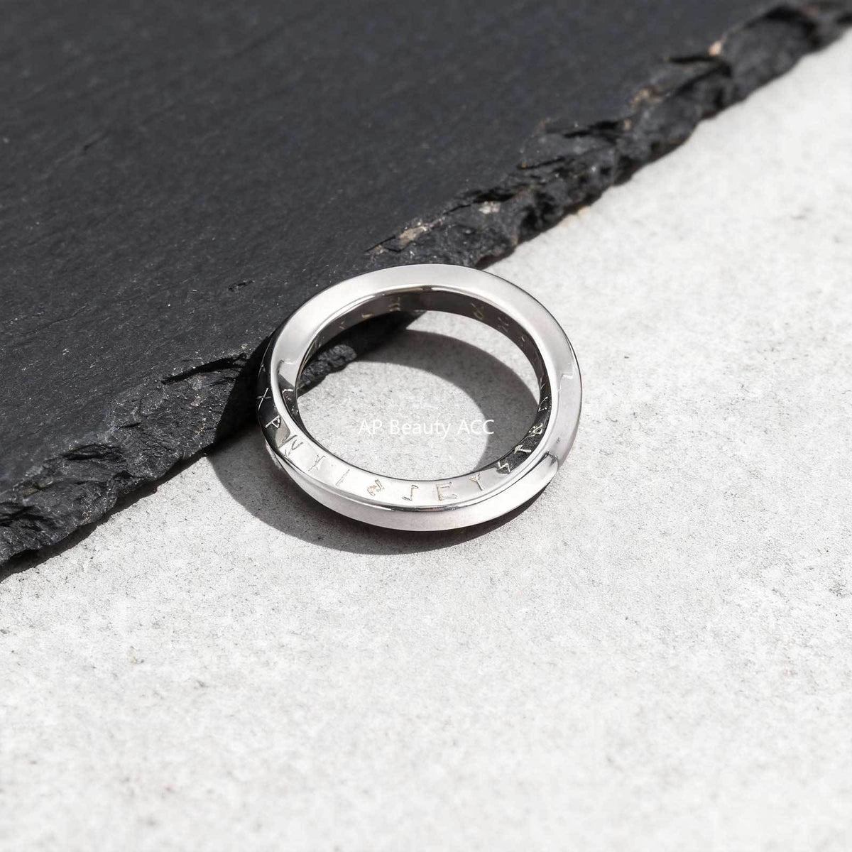 G廠-不鏽鋼日常穿搭維京盧恩符莫比烏斯戒指低調內斂指環「RC-999」25.12-2