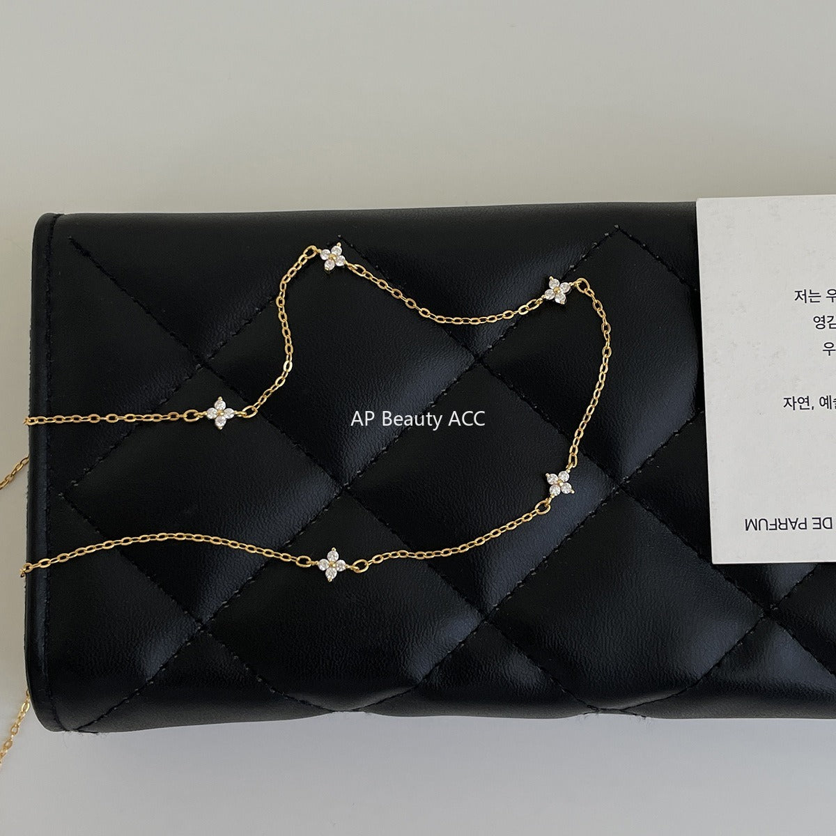 C廠-幸運四葉草滿天星純銀項鍊女小清新細款高級感個性百搭鎖骨頸鏈「XL-1228」25.11-1