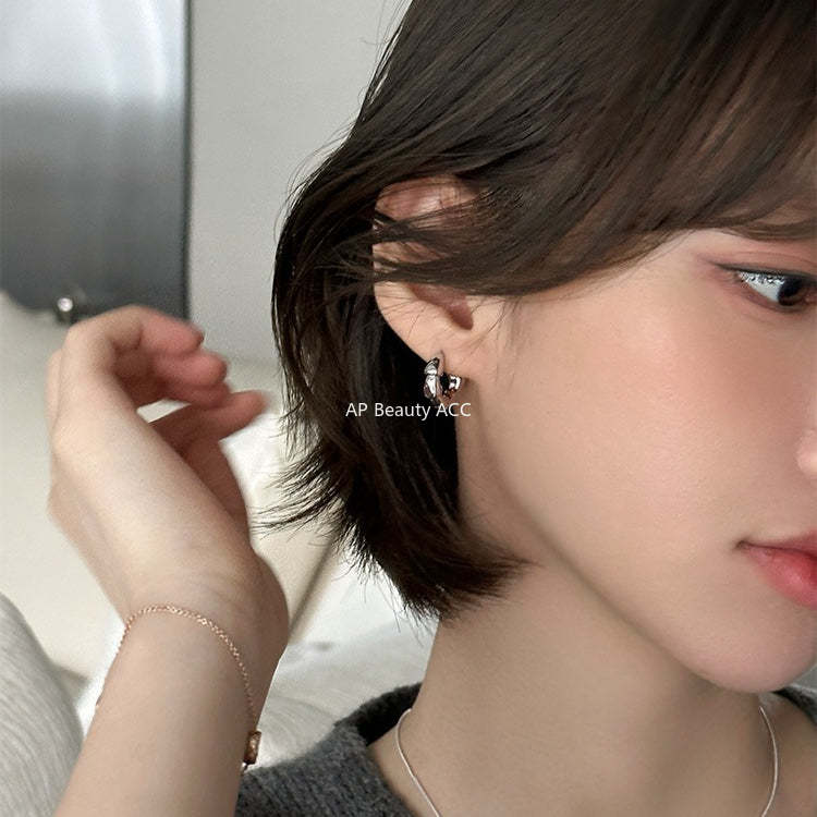 C廠-925銀針經典素圈耳環女ins簡約高級感氣質耳扣輕奢小眾秋冬耳飾「EH-4195」25.11-3