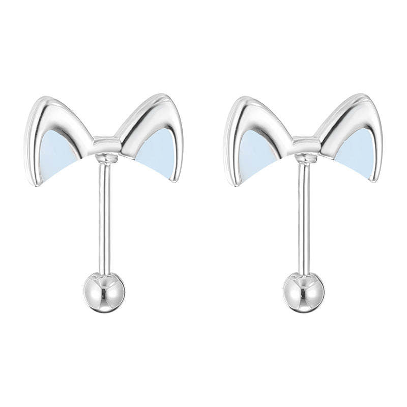 C廠-甜美可愛粉色貓耳耳骨釘女簡約百搭小香風鋯石滴油耳釘秋冬新耳飾「EH-4297」25.12-1