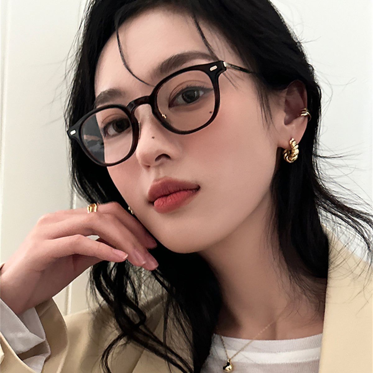 C廠-小眾設計麻花耳環女輕奢高級感銀針耳圈冷淡風韓系氣質ins風耳飾「EH-3569」25.05-4