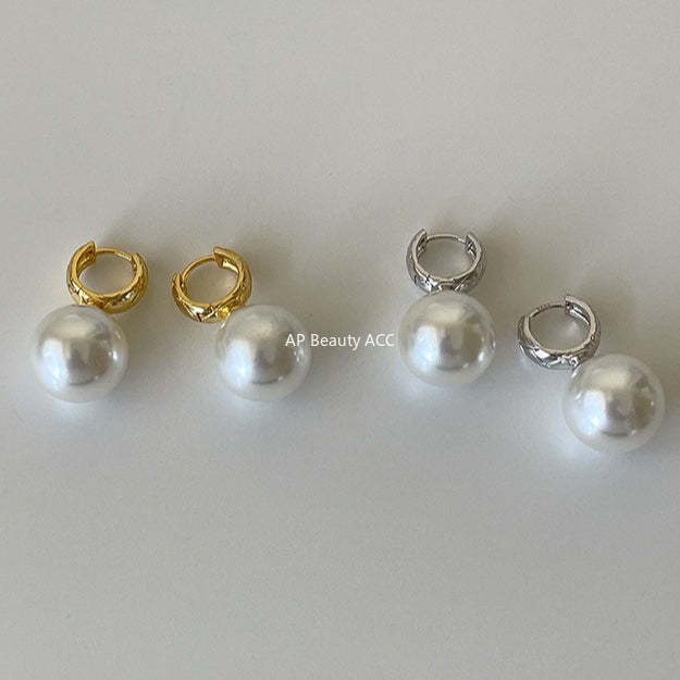 C廠-925銀針氣質名媛風珍珠耳環女輕奢百搭氣質耳環日常通勤百搭耳飾「EH-4360」25.11-4