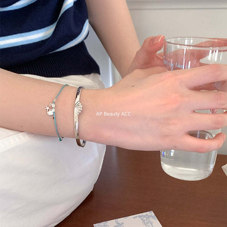 C廠-輕奢度假風海星貝殼手鍊女韓系ins高級感手飾精緻小眾高顏值飾品「SL-488」25.12-1