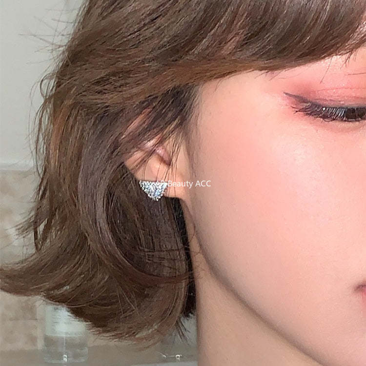 C廠-立體滿鋯石三角形氣質絕美耳釘女輕奢高級感精緻耳環時尚優雅耳飾「EH-4321」25.12-3