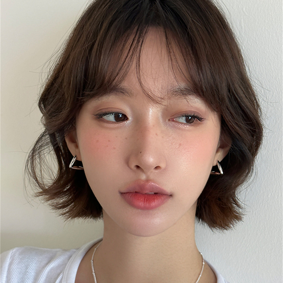 C廠-高級感幾何三角形耳環女2025新款冷淡風銀針耳圈輕奢小眾設計耳飾「EH-4023」25.09-2