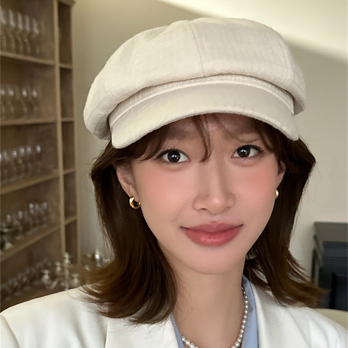 C廠-簡約百搭高級感拉絲銀針耳圈日常通勤素圈耳環冷淡風新款個性耳飾「EH-3665」25.07-3