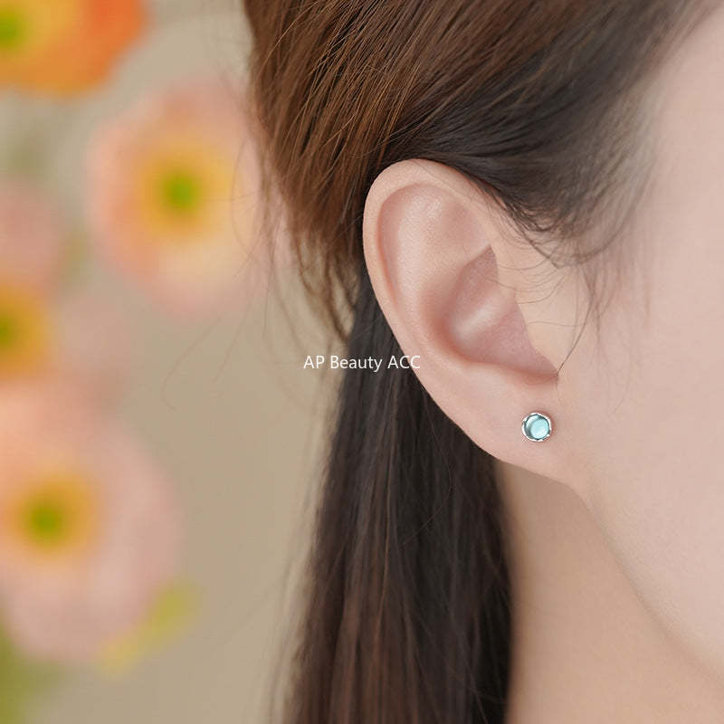 D廠-S999足銀蝴蝶不規則耳釘透藍立體質感韓風靈動溫柔輕奢小眾耳飾「YC4162E_1」25.11-3