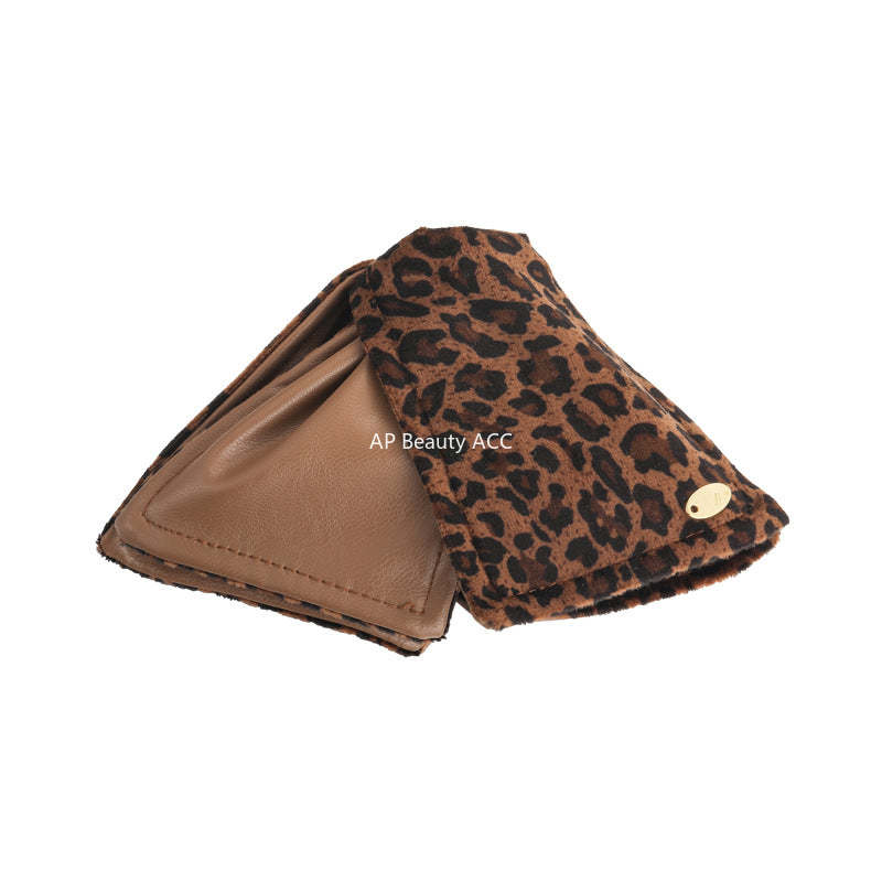 E廠-復古輕奢經典皮質豹紋三角抓夾高端個性洋氣髮夾後腦勺百搭鯊魚夾「27617」25.10-5