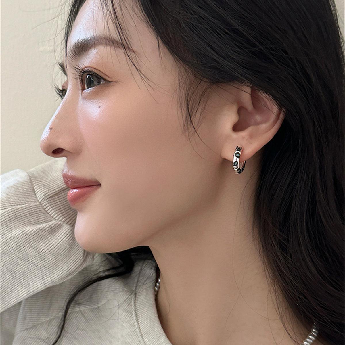 C廠-925銀針獨特設計感耳環女輕奢小眾高級感新款潮耳圈時尚個性耳飾「EH-3566」25.04-2