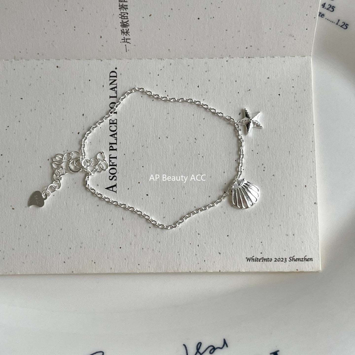 F廠-韓國韓國 S925純銀海星貝殼手鍊簡約INS小紅書幾何形手鍊「A393」25.11-3