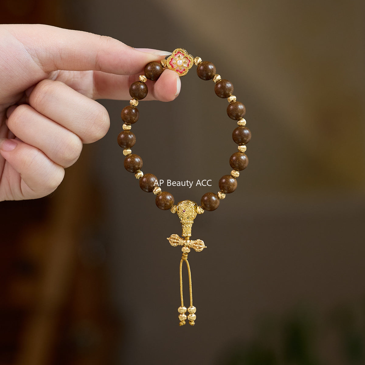 AS廠-天然鵝梨合香珠手串新中式非遺古法手工中藥香金剛杵手串成品批發「081X532」25.10-3