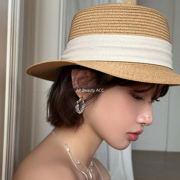 C廠-高級感復古氣質秋冬鋯石耳環女簡約百搭清冷風耳圈小眾時尚耳飾「EH-4127」25.12-1