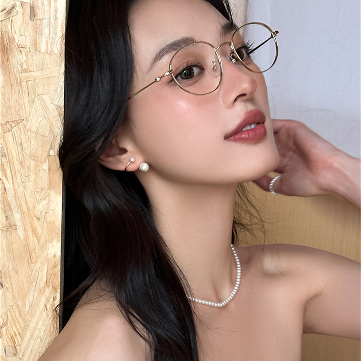 C廠-秋冬氣質珍珠環繞耳釘女小眾設計高級感銀針耳環簡約ins百搭耳飾「EH-3755」25.09-1