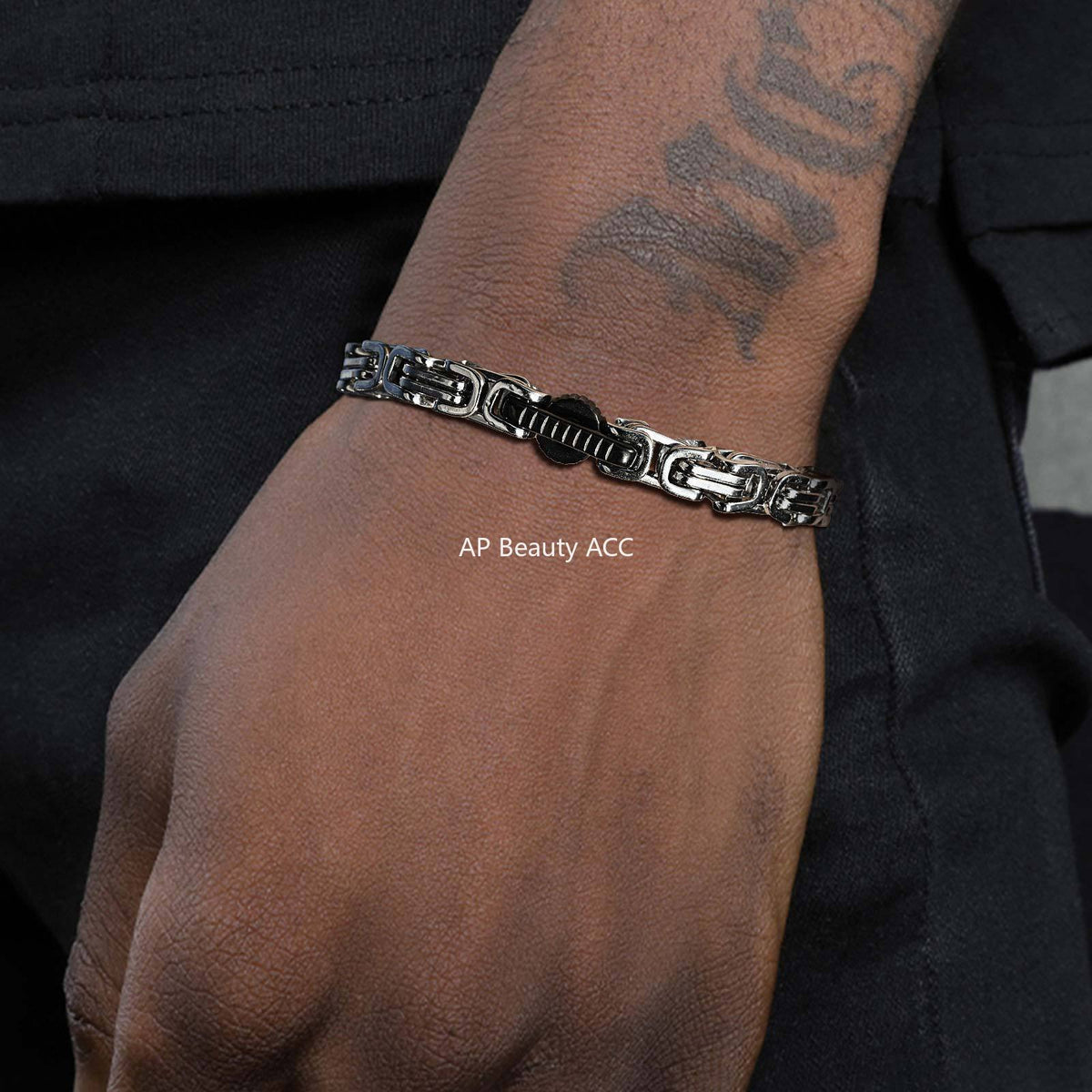 G廠-不鏽鋼單個日字配件拜佔庭鏈手鍊「BR-2701」25.10-5