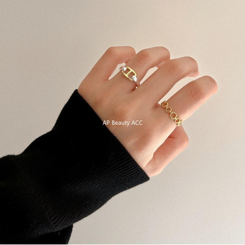 F廠-925純銀韓國韓飾麻花百搭戒指女食指環關節戒子飾品日韓裝飾戒指「J926」25.11-2