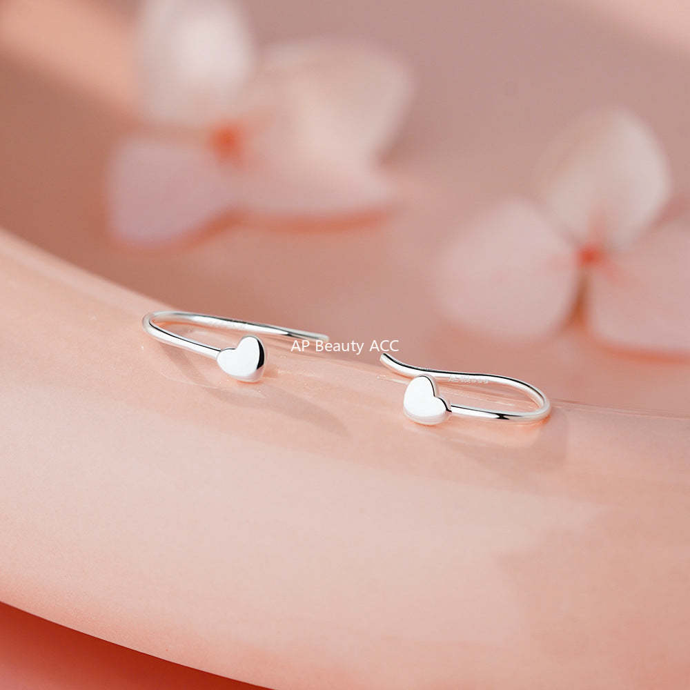 D廠-S999足銀愛心耳鉤韓風韓系簡約唯美優雅淑女甜美日常耳飾「YC9212E_1」25.11-4