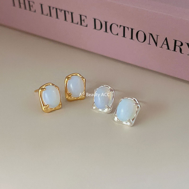 F廠-韓國韓版925純銀不規則耳釘簡約冷淡風氣質ins小紅書耳「C1222」25.10-1