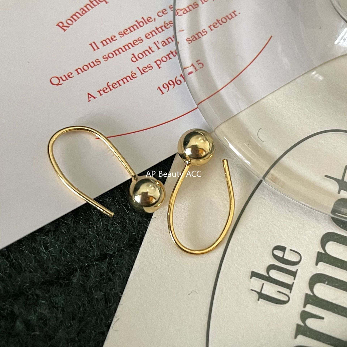 F廠-歐美跨境韓國清新S925純銀INS簡約圓珠耳扣個性耳釘「C883」25.12-1