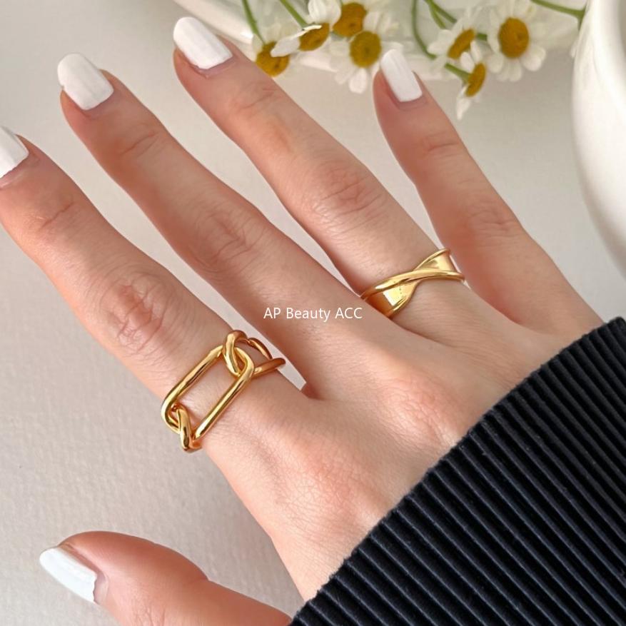 F廠-韓國韓版飾品925純銀戒指網紅不規則折疊戒指指環首飾時尚「J1797」25.11-2