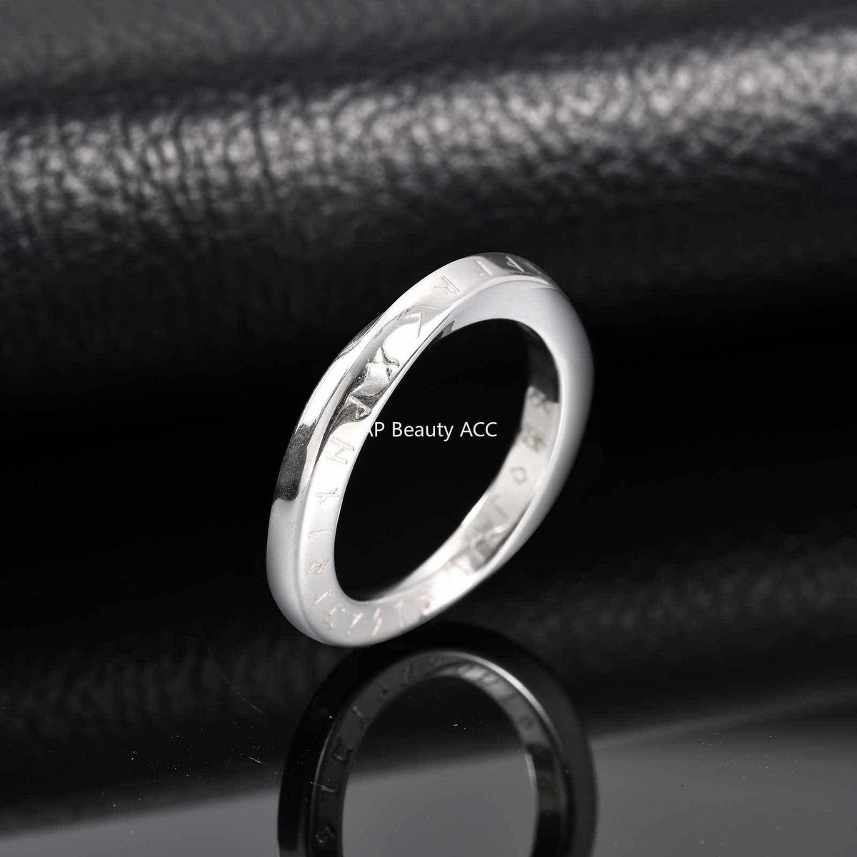 G廠-不鏽鋼日常穿搭維京盧恩符莫比烏斯戒指低調內斂指環「RC-999」25.12-2