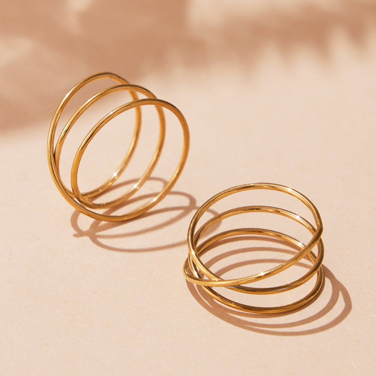 B廠-超閃5A鋯石小鑽尾戒三件套戒指不鏽鋼18k鍍金飾品跨境rings「A309-A312-A313」25.09-4