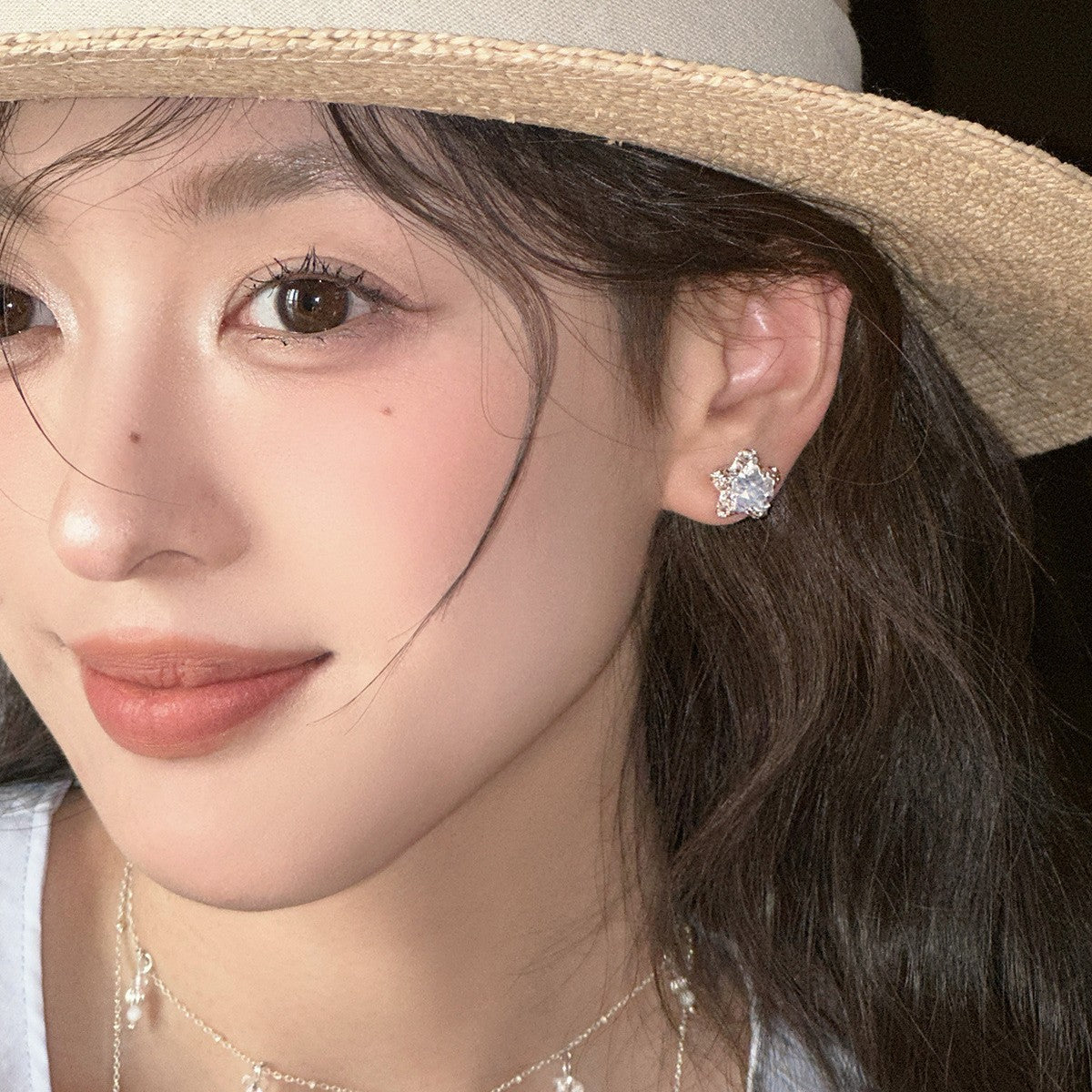 C廠-小清新日常百搭星星耳釘女精緻甜美超仙清冷感耳環輕奢高級感耳飾「EH-4149」25.09-4