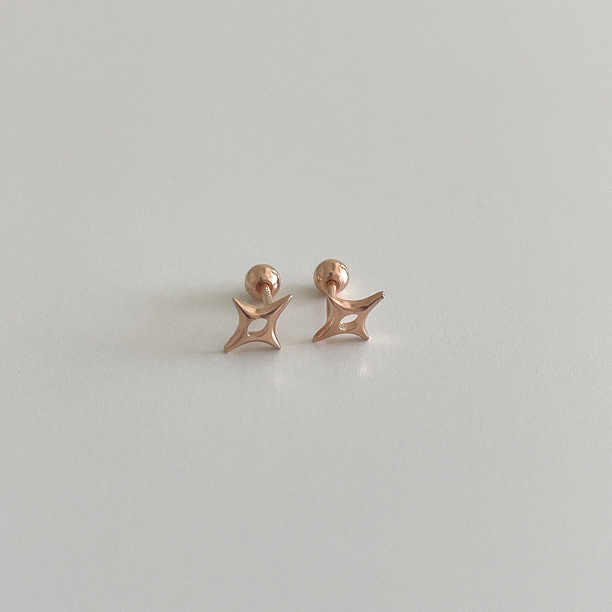 C廠-925純銀輕奢蝴蝶結耳釘女韓風簡約日常星星月亮耳環小眾高級耳飾「EH-4256」25.11-3