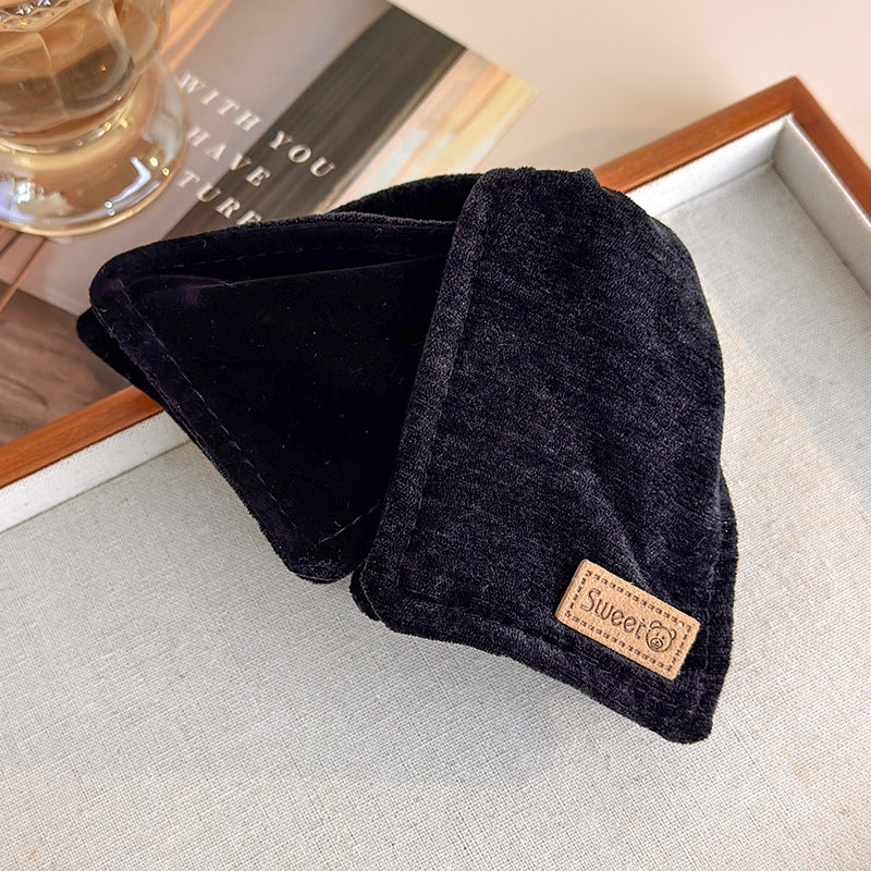 E廠-復古絲絨三角抓夾女高級感2025新款高端後腦勺盤髮大號鯊魚夾髮卡「27750」25.12-1