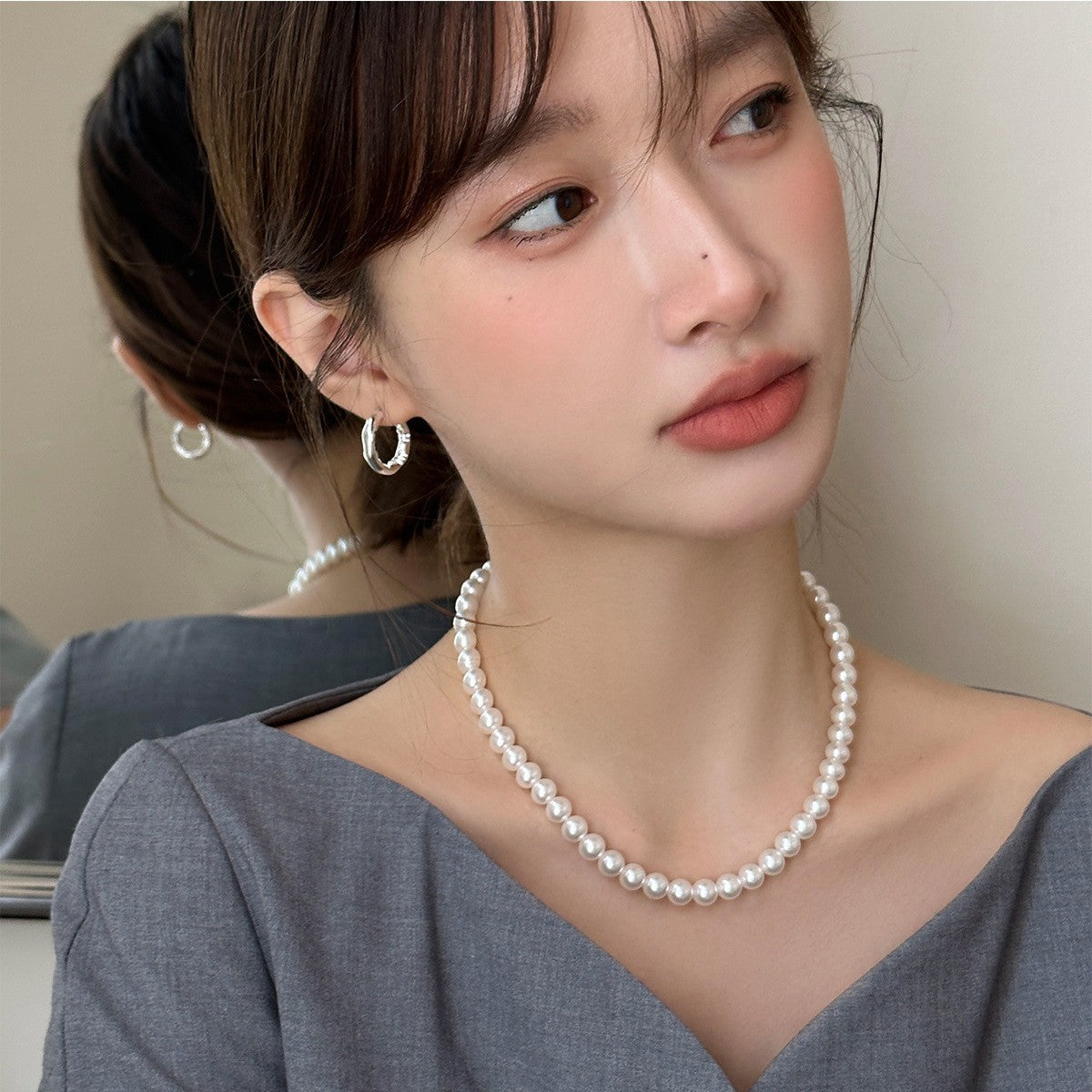 C廠-韓版小眾設計感不規則素圈耳夾女簡約時髦INS風無耳洞耳骨夾耳飾「EJ-25」25.10-1