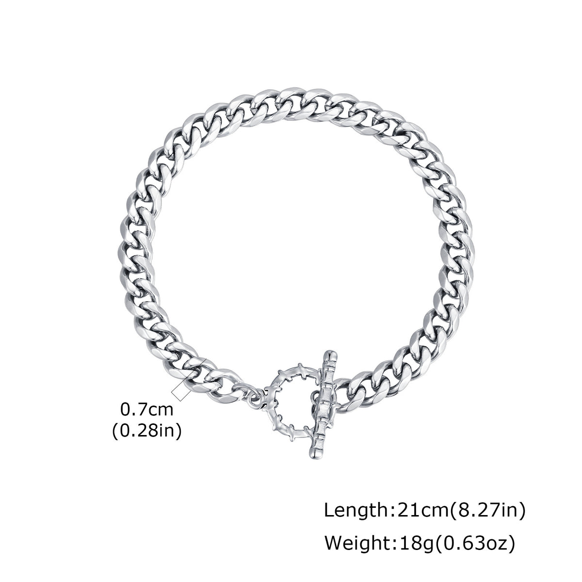 G廠-男士時尚不鏽鋼磨鏈OT扣手鍊鏈寬3MM 5MM 7MM 飾品批發「BR-2569S」25.07-1
