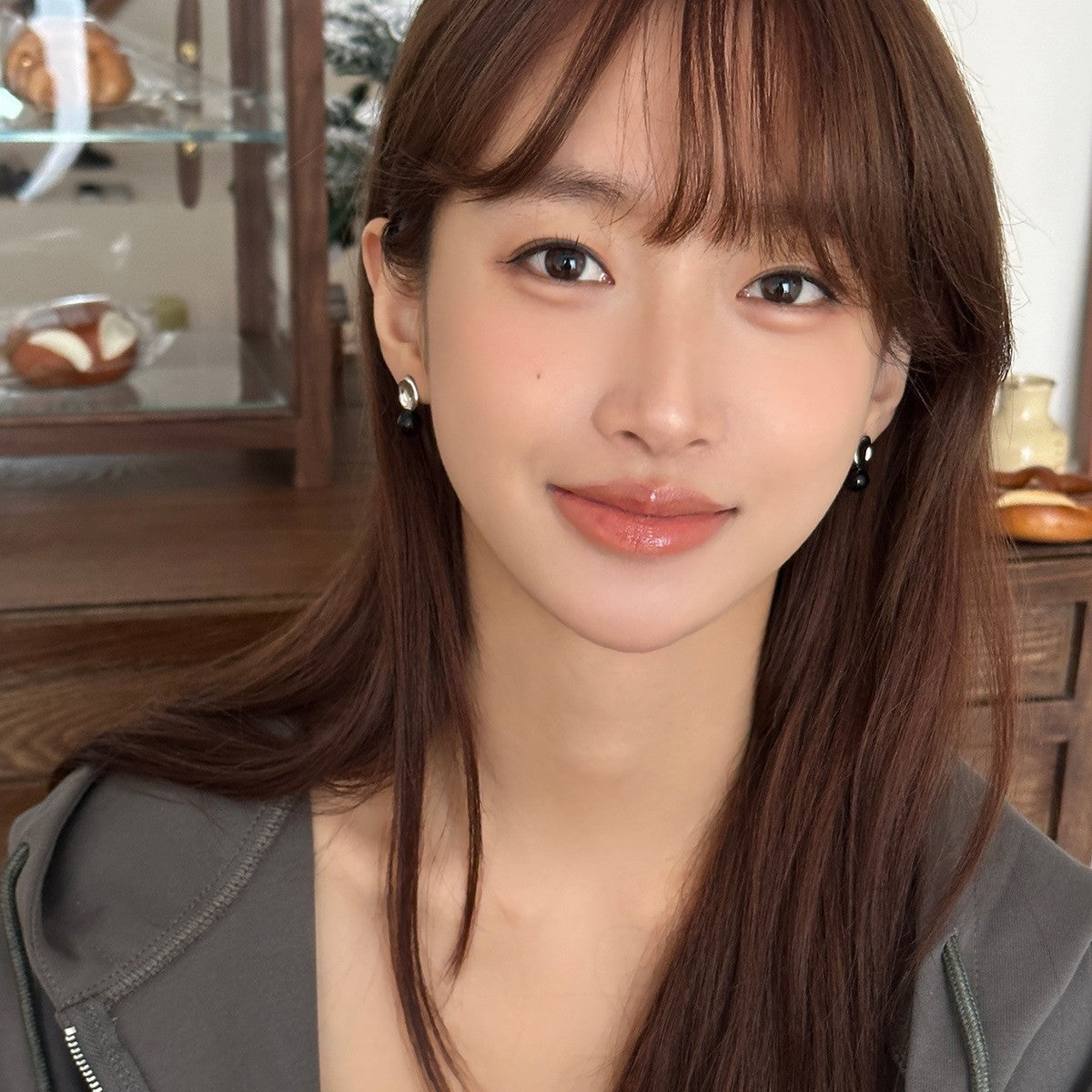 C廠-韓系簡約黑瑪麗吊墜耳夾女輕奢氣質高級感百搭個性耳飾小眾耳環「EJ-7」25.06-4