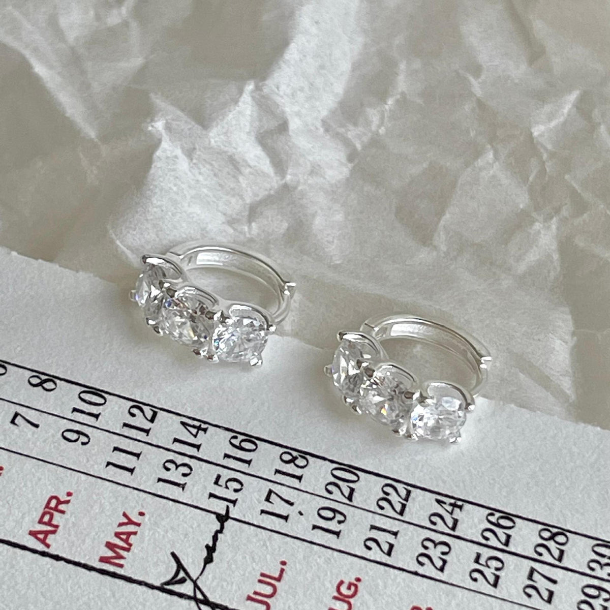 F廠-韓國韓版925純銀鋯石耳扣耳環簡約氣質百搭ins風耳飾「C1418」25.11-1