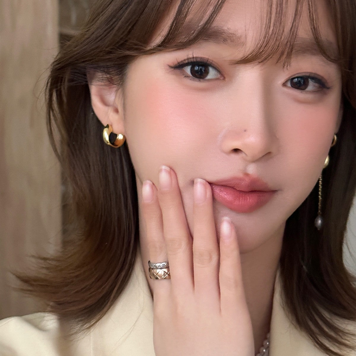 C廠-歐美風幾何扭曲銀針耳釘女氣質冷淡風小眾耳環設計高級感時尚耳飾「EH-3713」25.07-3