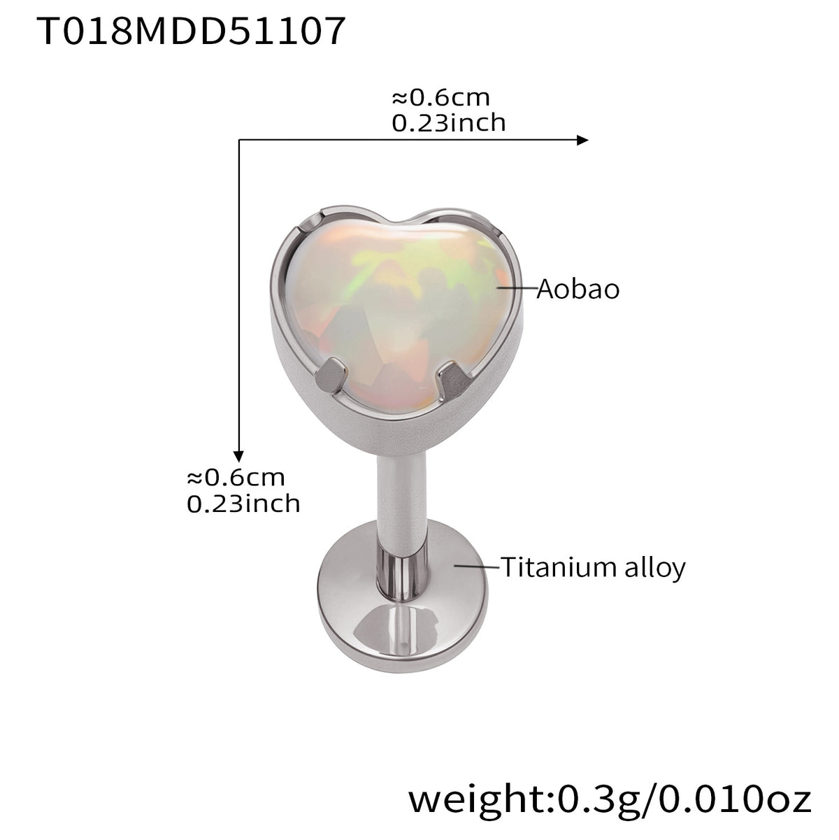 B廠-撒旦的孩子美人魚穿刺唇釘女鈦合釘甜酷辣妹唇環鈦合金飾品「T009」25.11-2