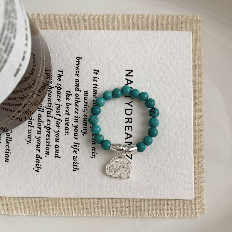 C廠-古風宮廷風葫蘆繡球愛心錢幣大象吉祥淡水珍珠彈力S925純銀戒指「RA」25.11-4