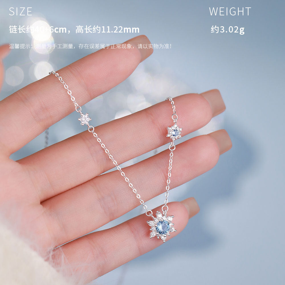 D廠-原創足銀S999雪花鋯石項鍊聖誕耳環時尚輕奢手鍊氣質禮物「YC0938N_1 YC3199R_1 YC4059SL_1」25.12-3