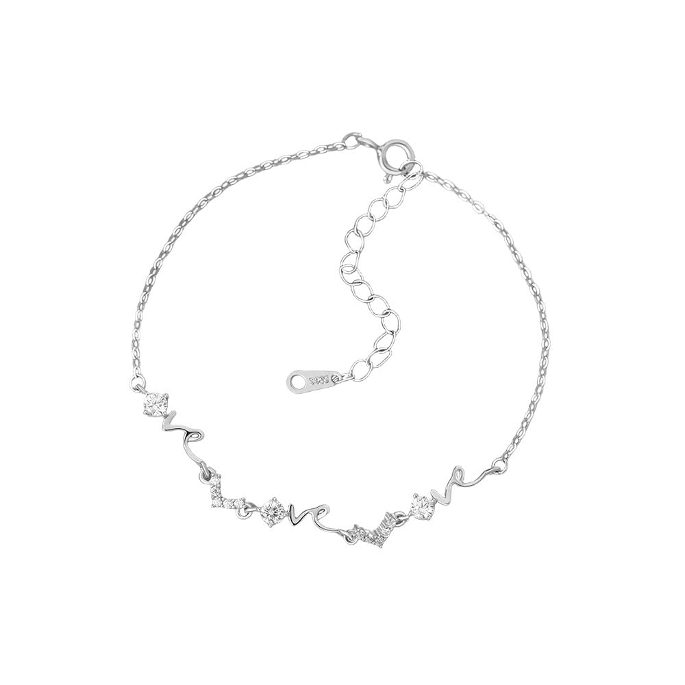 D廠-純銀S925時尚輕奢LOVE字母項鍊女ins風百搭小眾高級感手鍊批發「YC4137SL_1」25.12-3