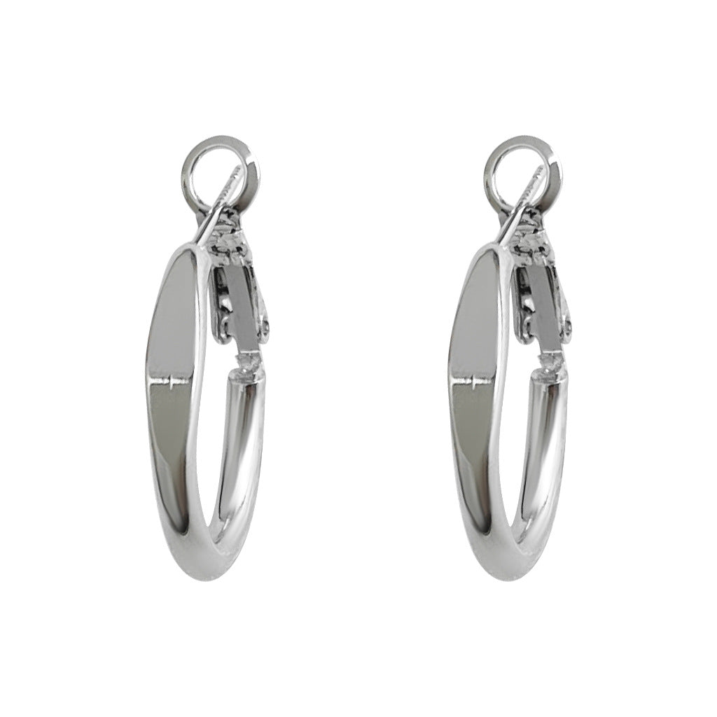 A廠-個性甜酷風時尚通勤百搭ins圓形幾何圓環耳環925銀針耳圈耳飾「7017」25.11-1