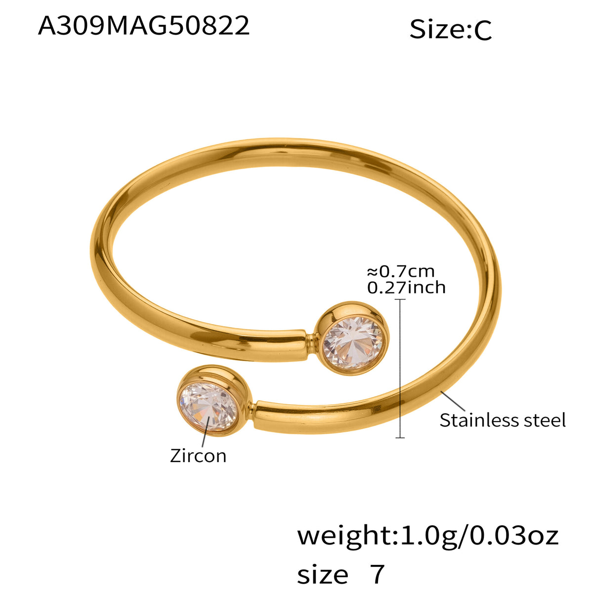 B廠-超閃5A鋯石小鑽尾戒三件套戒指不鏽鋼18k鍍金飾品跨境rings「A309-A312-A313」25.09-4