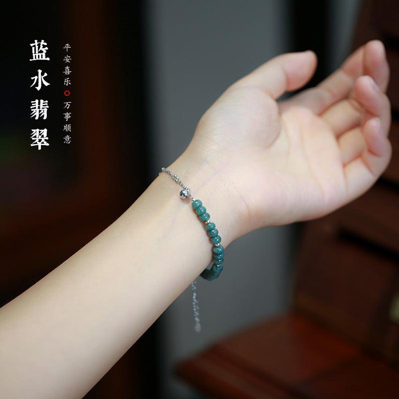 AS廠-碎銀子S925純銀手鍊女原創小眾設計天然水晶手串復古風禮物「SL121-04」25.03-3
