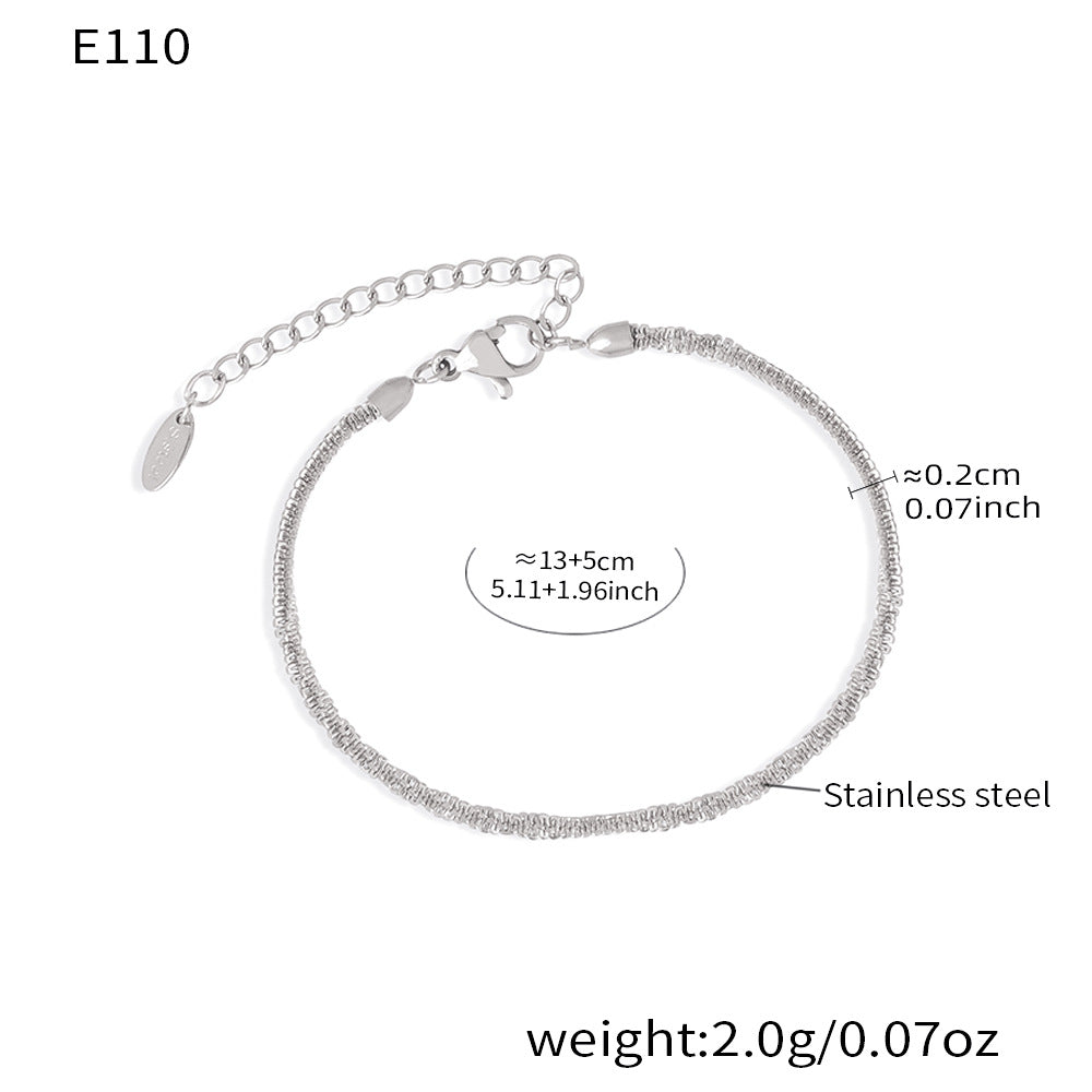 B廠-不鏽鋼滿天星菜花鏈波光粼粼超閃手鍊鎖骨項鍊套裝鍍18k金不掉色「P552」25.12-2