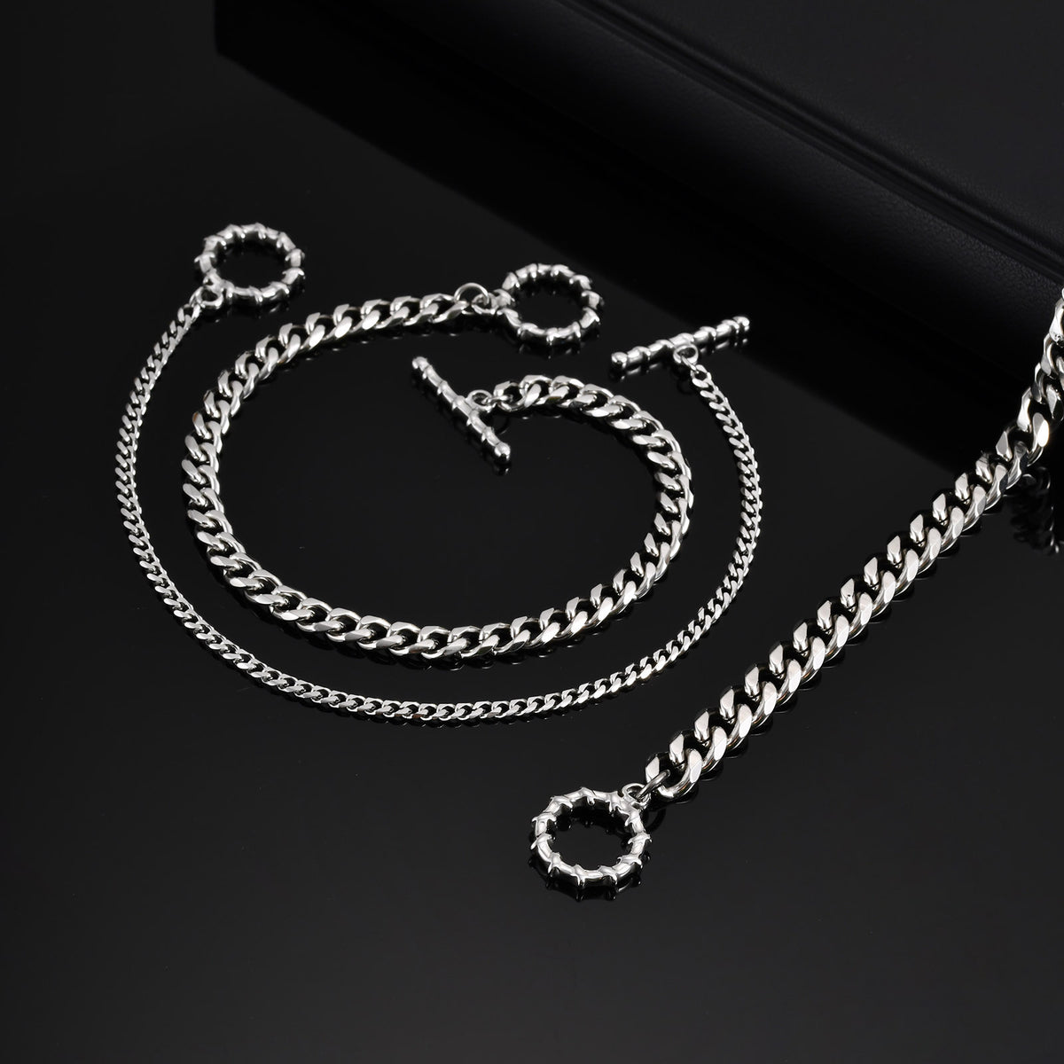 G廠-男士時尚不鏽鋼磨鏈OT扣手鍊鏈寬3MM 5MM 7MM 飾品批發「BR-2569S」25.07-1