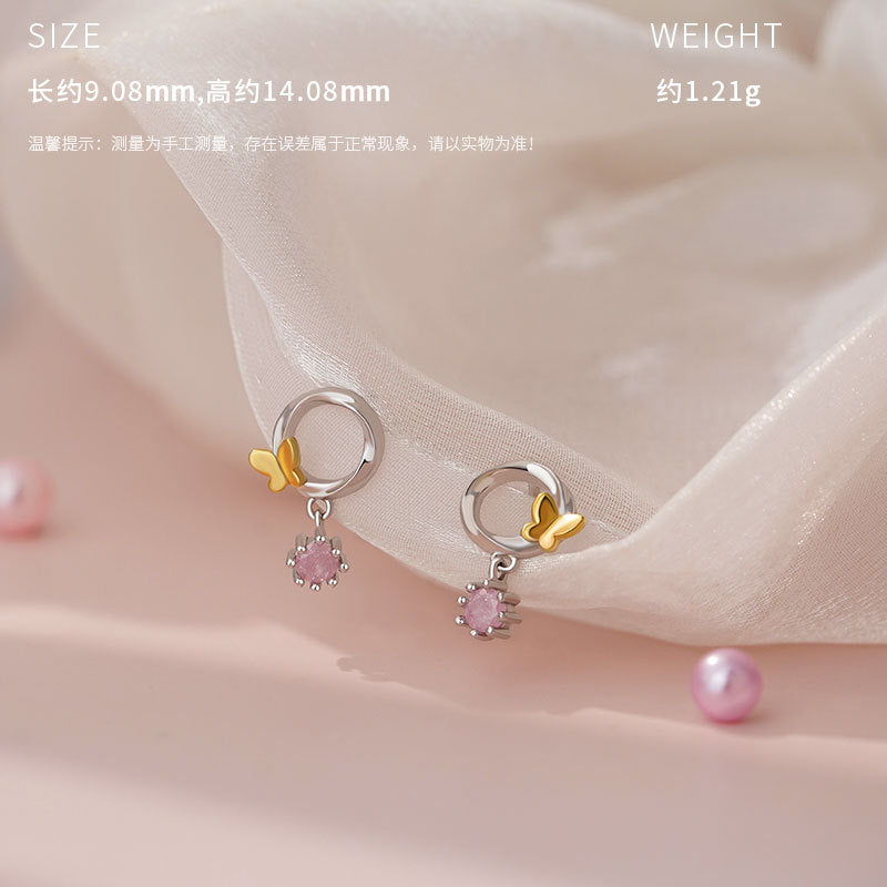 D廠-原創S999足銀蝶舞翩翩系列套裝時尚簡約甜美獨特首飾批發「YC7211E_1 YC2728N_1」25.05-4